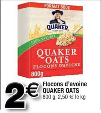 flocons d'avoine quaker oats