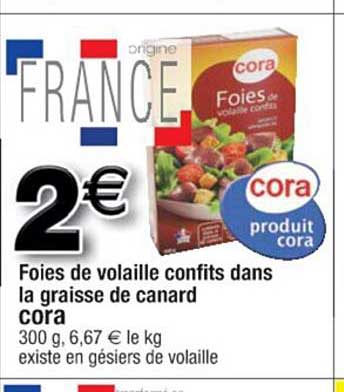 foie de volaille confits dans la graisse de canard cora