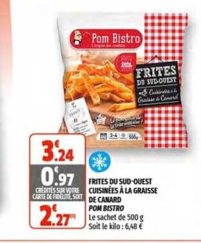 frites du sud ouest cuisinées à la graisse de canard pom bistro