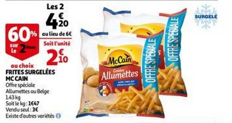 frites surgelées mc cain