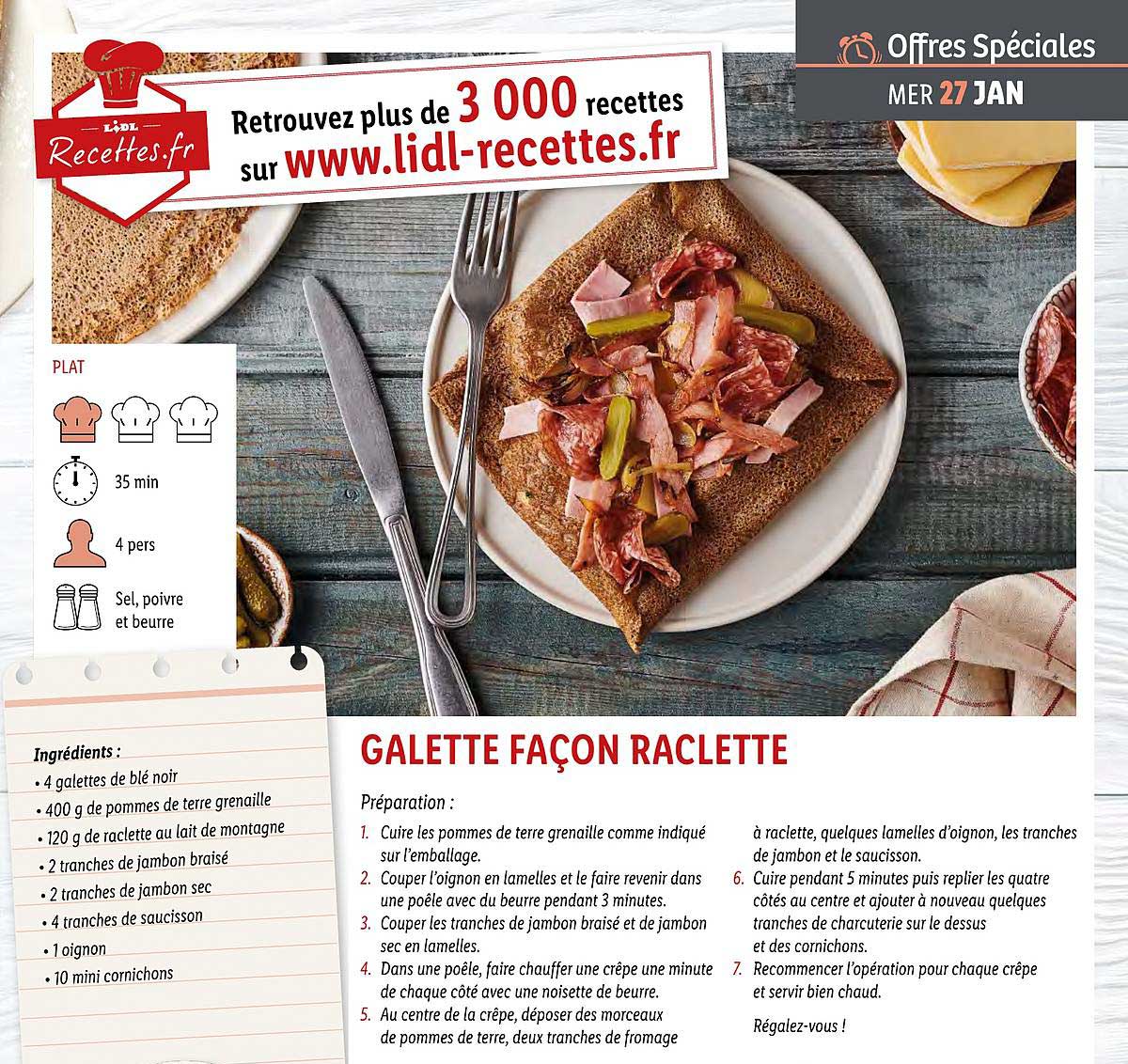 galette façon raclette