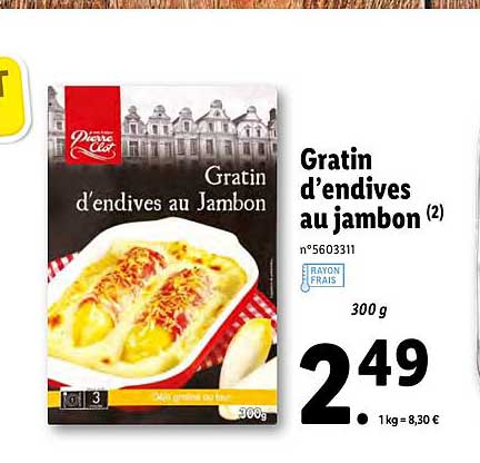 gratin d'endives au jambon