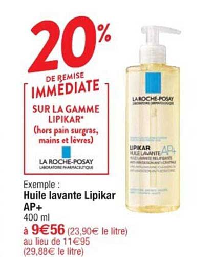 huile lavante lipikar ap+ la roche-posay