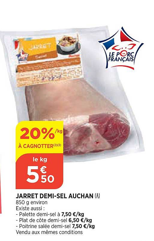 jarret demi-sel auchan