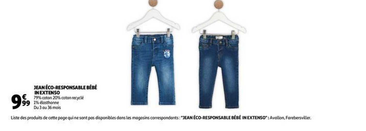 jean éco-responsable bébé in extenso
