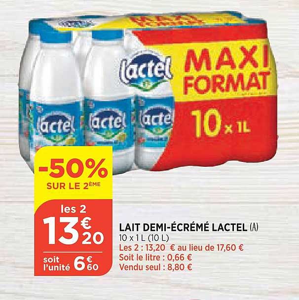 lait demi-écrémé lactel