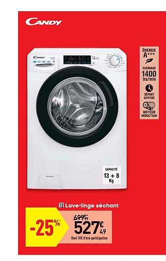 lave linge séchant candy