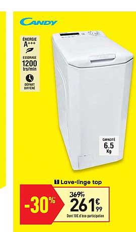 lave linge top candy