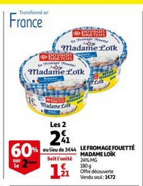 le fromage fouetté madame loïk