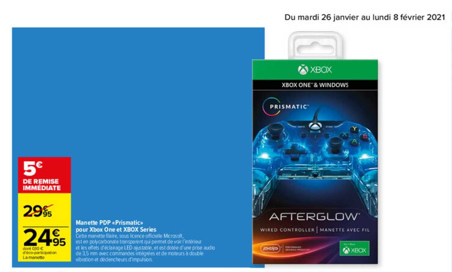 manette pdp «prismatic» pour xbox one et xbox series