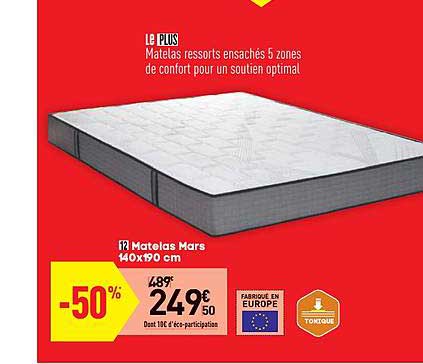 matelas mars 140x190 cm