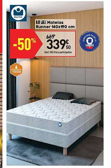 matelas runner 140x190 cm bultex
