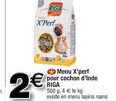 menu x'perf pour cochon d'inde riga