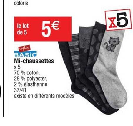 mi-chaussettes influx basic