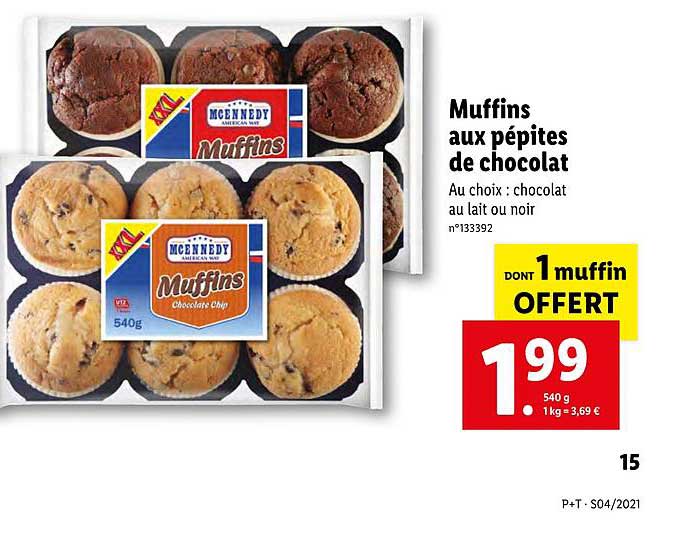 Muffins Aux Pépites De Chocolat Mcennedy