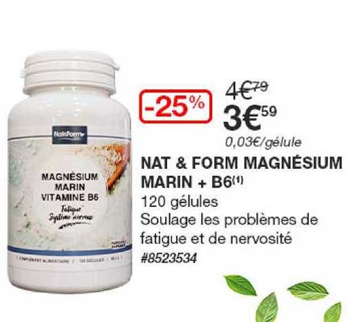 nat & form magnésium marin + b6