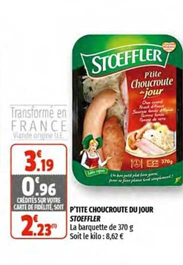 p'tite choucroute du jour stoeffler