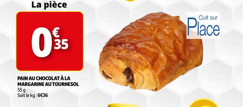 Pain Au Chocolat à La Margarine Au Tournesol