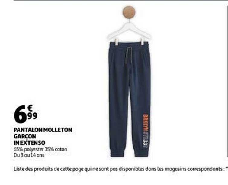 pantalon molleton garçon in extenso