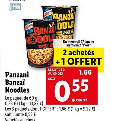 Panzani Banzaï Noodles