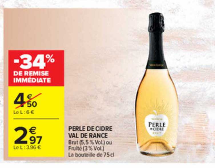 perle de cidre val de rance -34% de remise immédiate