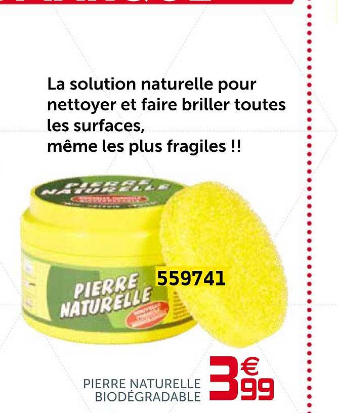 pierre naturelle biodégradable
