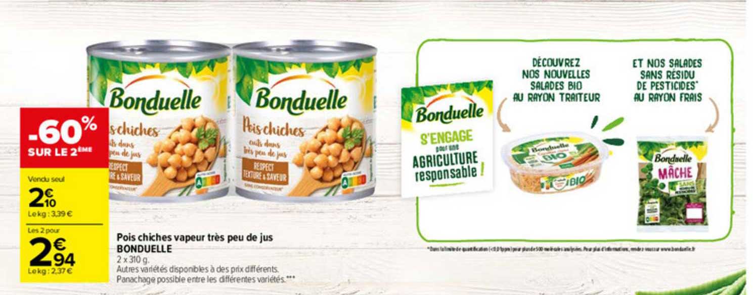 Pois Chiches Vapeur Très Peu De Jus Bonduelle