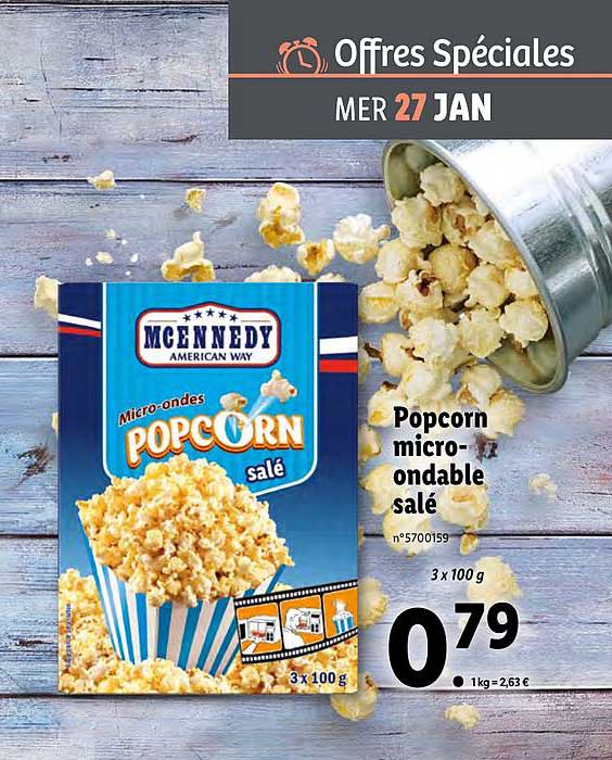 popcorn micro ondable salé