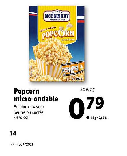 popcorn micro ondable