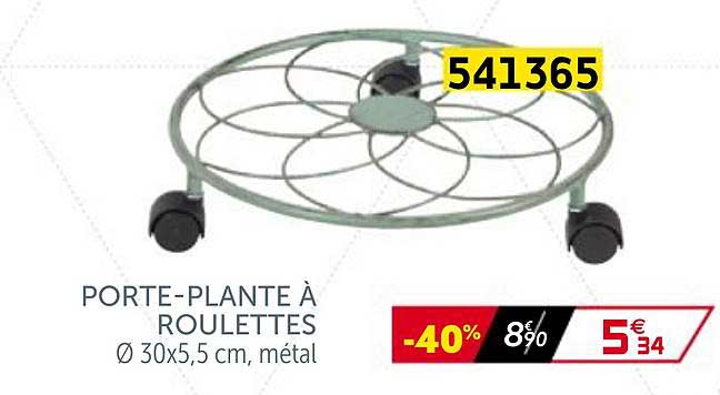 porte-plante à roulettes
