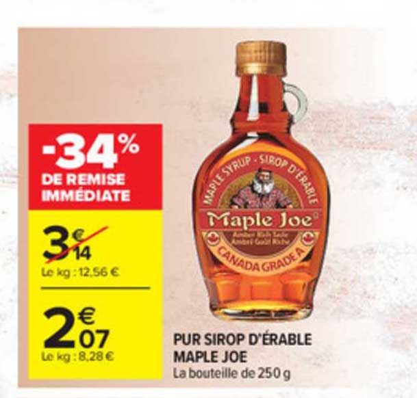 pur sirop d'érable maple joe