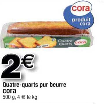 quatre-quarts pur beurre cora