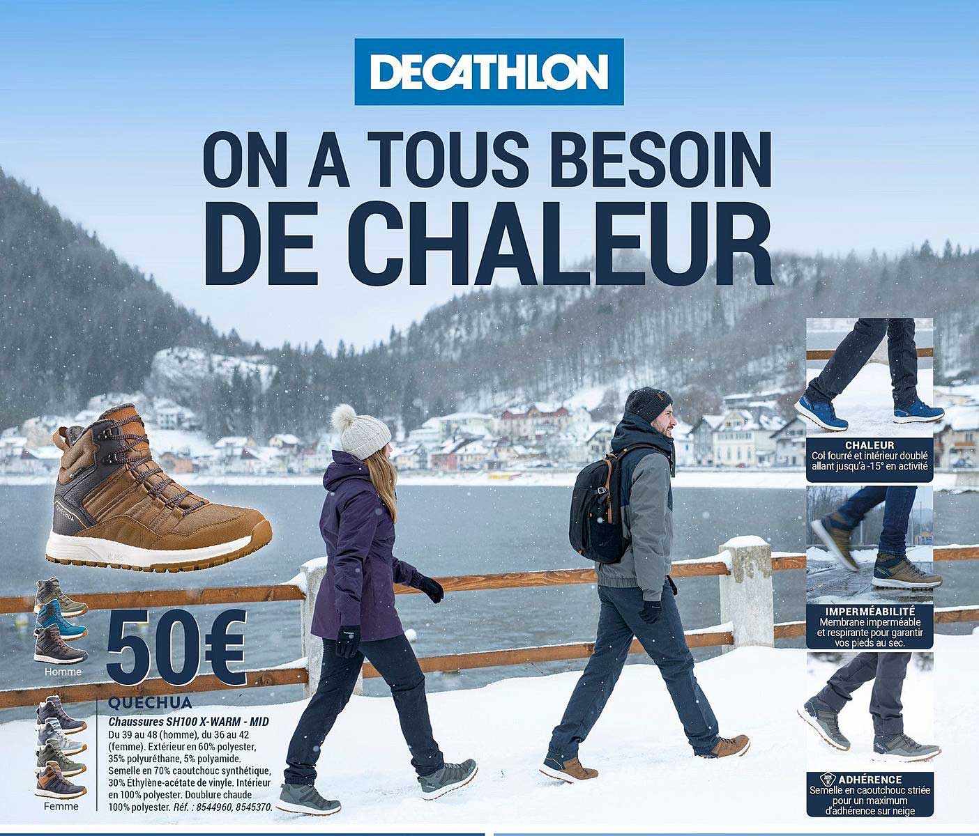 quechua chaussures sh100 x warm mid