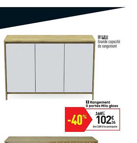 Rangement 3 Portes Milo Gloss