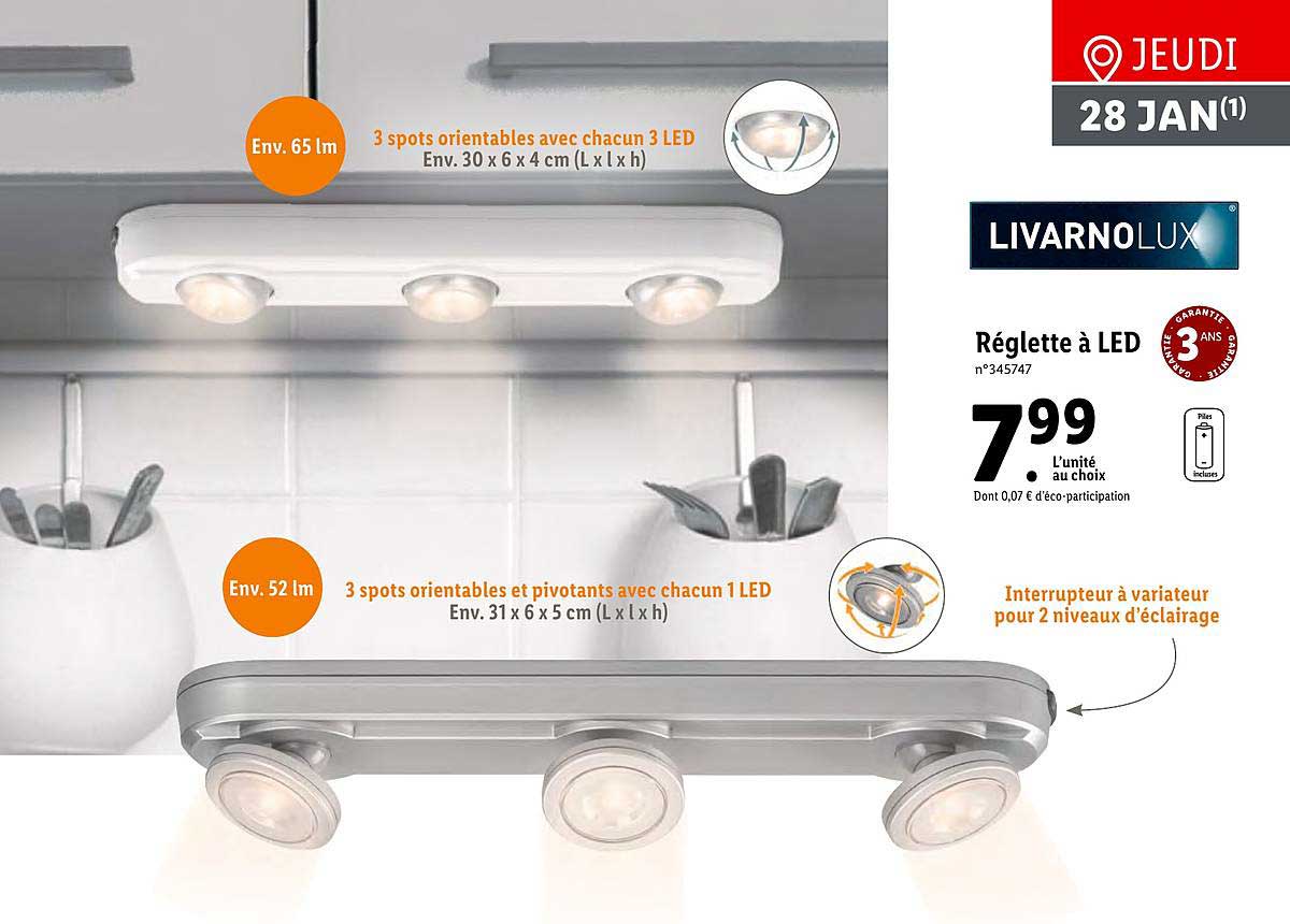 Réglette à Led Livarno Lux