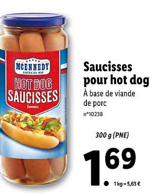 saucisses pour hot dog