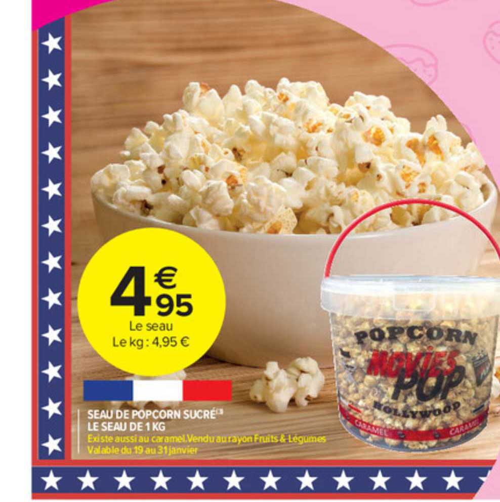 Seau De Popcorn Sucré