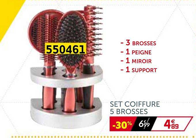 set coiffure 5 brosses