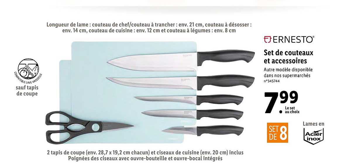 Set De Couteaux Et Accessoires Ernesto