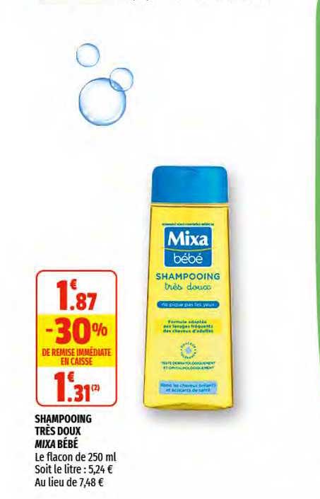 shampooing très doux mixa bébé