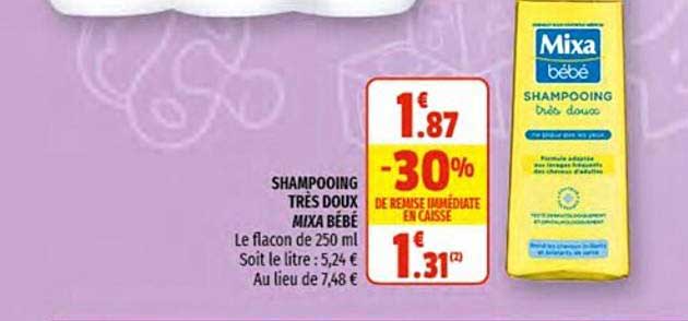 shampooing très doux mixa bébé