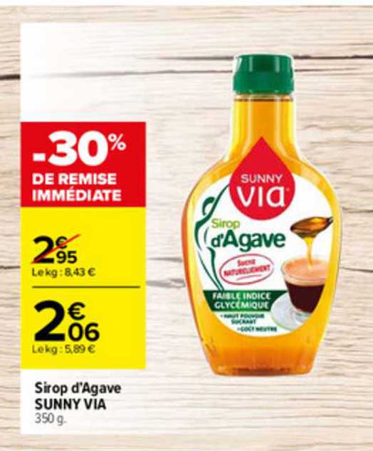 sirop d'agave sunny via