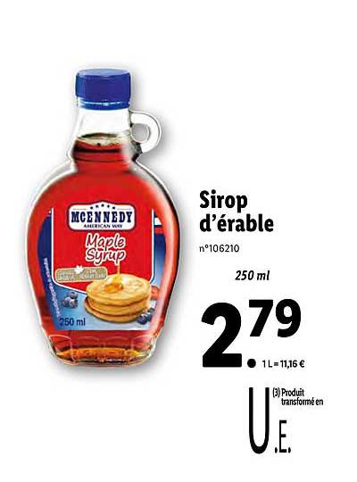 sirop d'érable