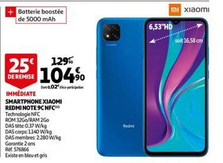 smartphone xiaomi redmi note 9c nfc
