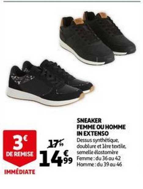 sneaker femme ou homme in extenso