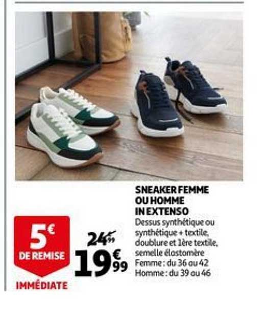 sneaker femme ou homme in extenso