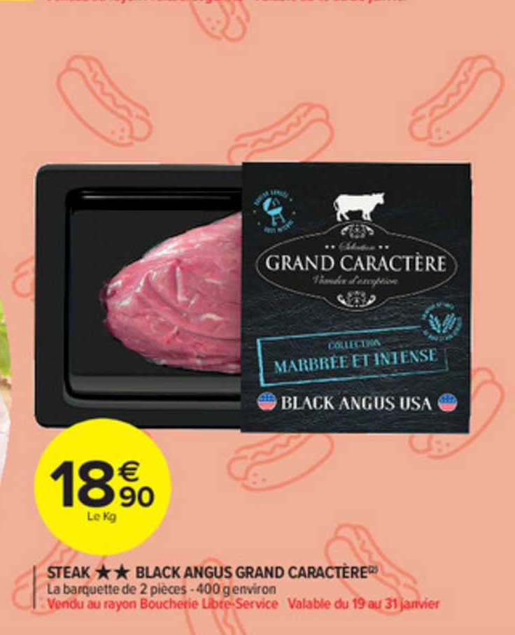 steak black angus grand caractère