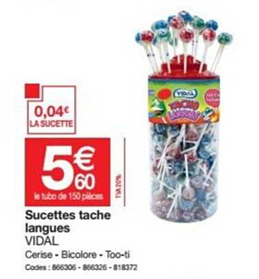 sucettes tache langues vidal