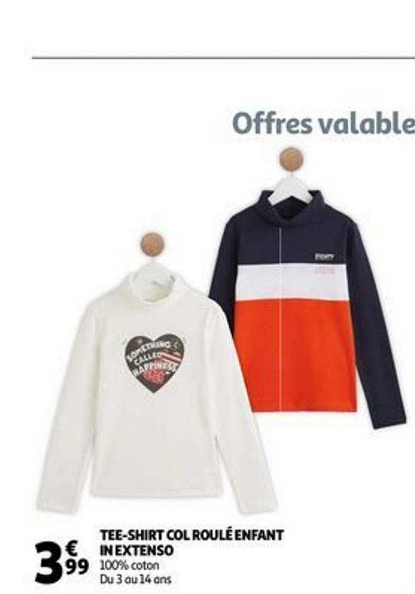 tee-shirt col roulé enfant in extenso