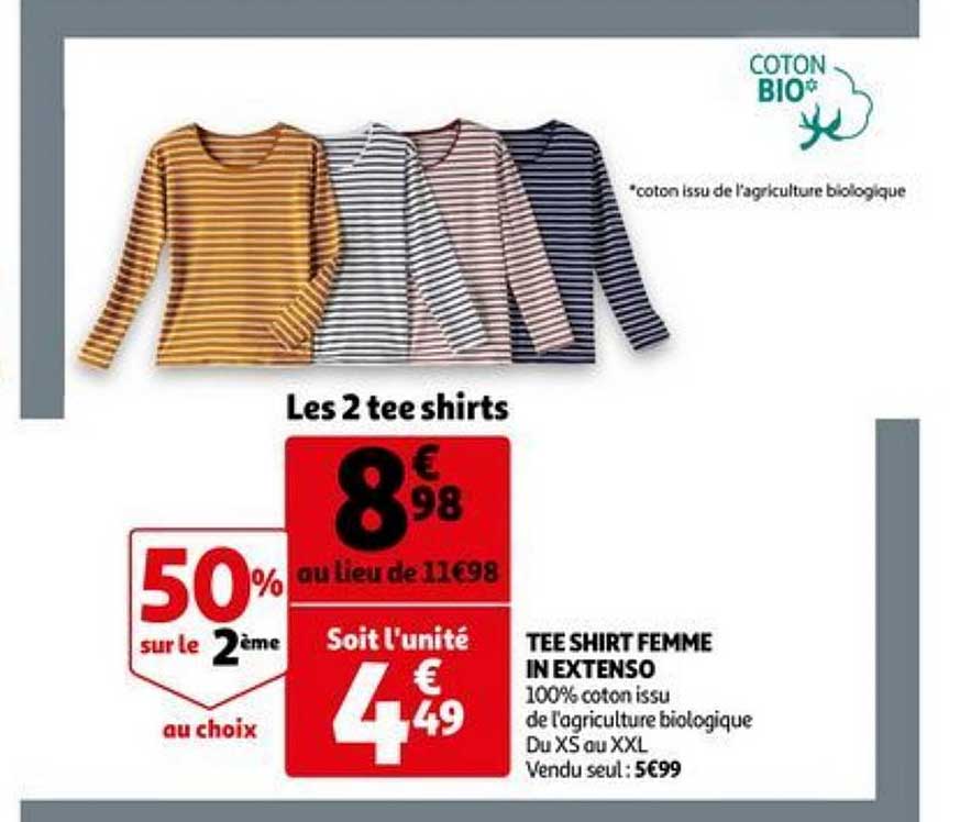 tee shirt femme in extenso